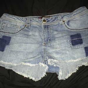 Blue and dark blue squares shorts